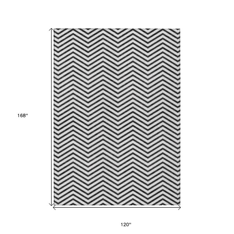 HomeRoots Chevron Transitional Rectangle Outdoor Rug