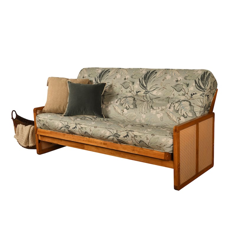 Somette Westport Full-size Futon in Honey includes Mattress - Takara Rain Multi