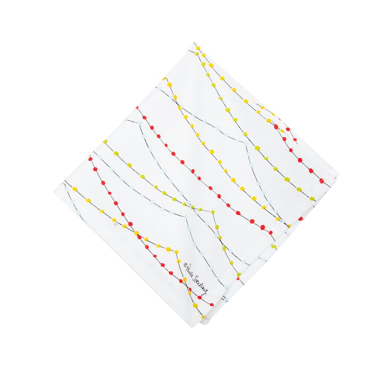 Christmas Lights Printed Holiday Napkin Set of 6 - Set of 6