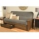 preview thumbnail 4 of 10, Copper Grove Kostandovo Storage Futon in Rustic Walnut Finish with Mattress marmont thunder