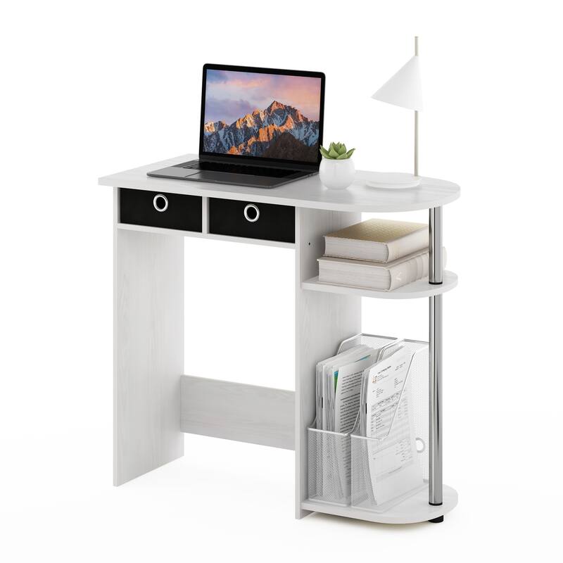 Laptop Desk Table - Home Office Computer Table - White Oak Finish - Modern Design
