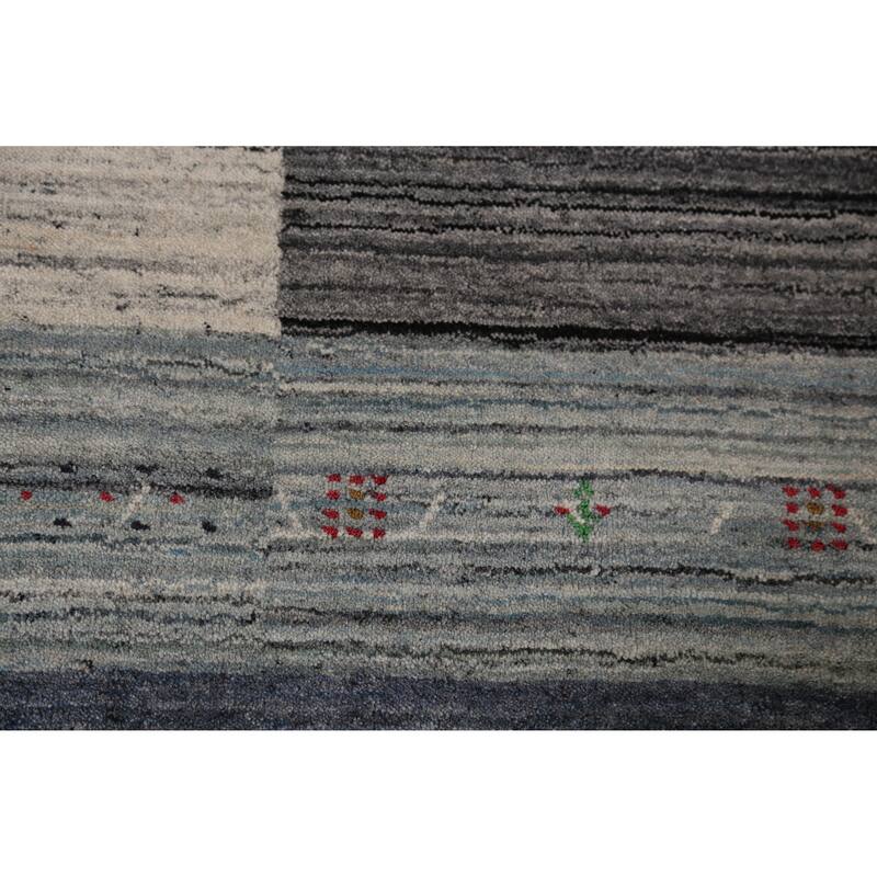 Tribal Gabbeh Indian Area Rug Hand-Knotted Wool Carpet - 5'2" x 7'6"