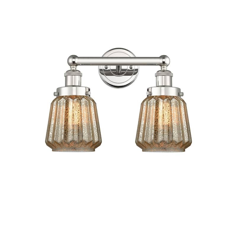 Innovations Lighting 616-2W-10-16 Chatham Vanity Chatham 2 Light 16" - Polished Nickel / Mercury