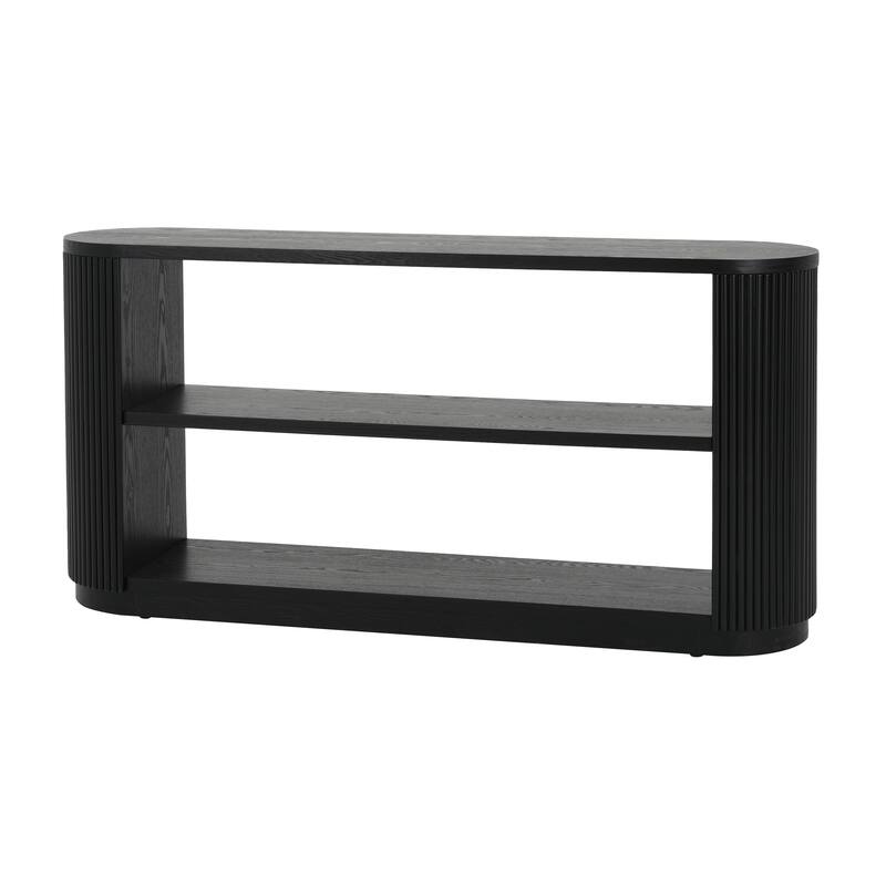 Roomfitters Modern Entryway Console Table with Open Shelf, Slim Sofa Table for Hallway and Living Room