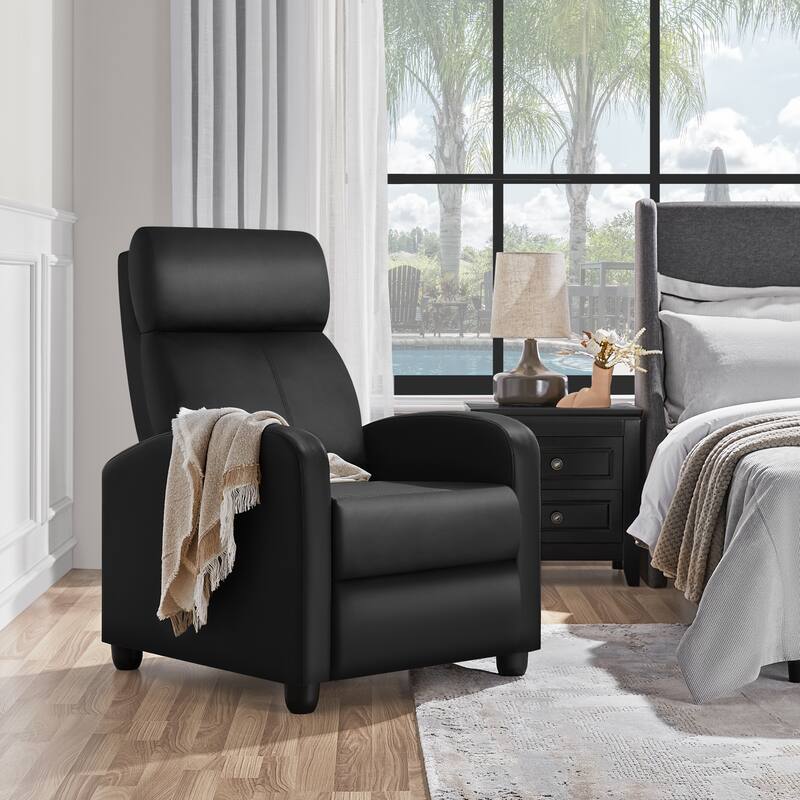 Yaheetech Recliner Chair PU Leather Adjustable Reclining Chair Sofa