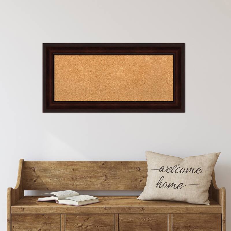 Coffee Bean Brown Framed Cork Bulletin Memo Board