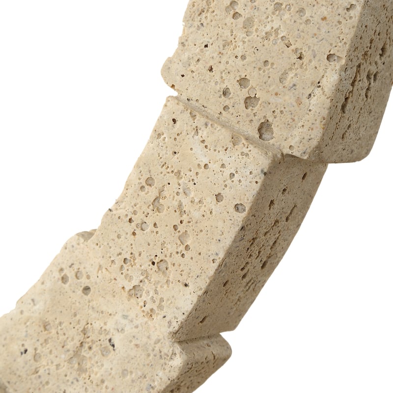 Uttermost 18167 Ivory Fusion Resin Stone Rings Sculpture - Set of 2