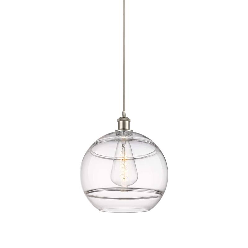 Innovations Lighting 516-1P-14-12 Rochester Pendant Rochester 12" Wide - Brushed Satin Nickel / Clear