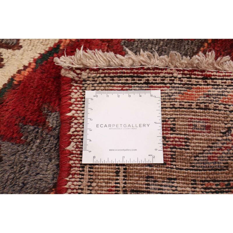 ECARPETGALLERY Hand-knotted Andelz Red Wool Rug - 3'8 x 9'6