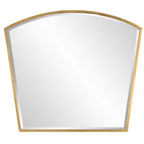 slide 2 of 6, Uttermost 09910 Boundary 36" W x 31-5/8" H Arched Framed Bathroom Antiqued Gold Leaf