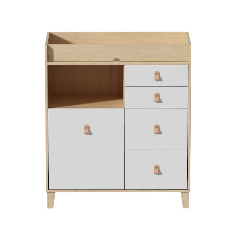 Storage Dresser Chest w/Changing Station for Infant Kids Bedroom White