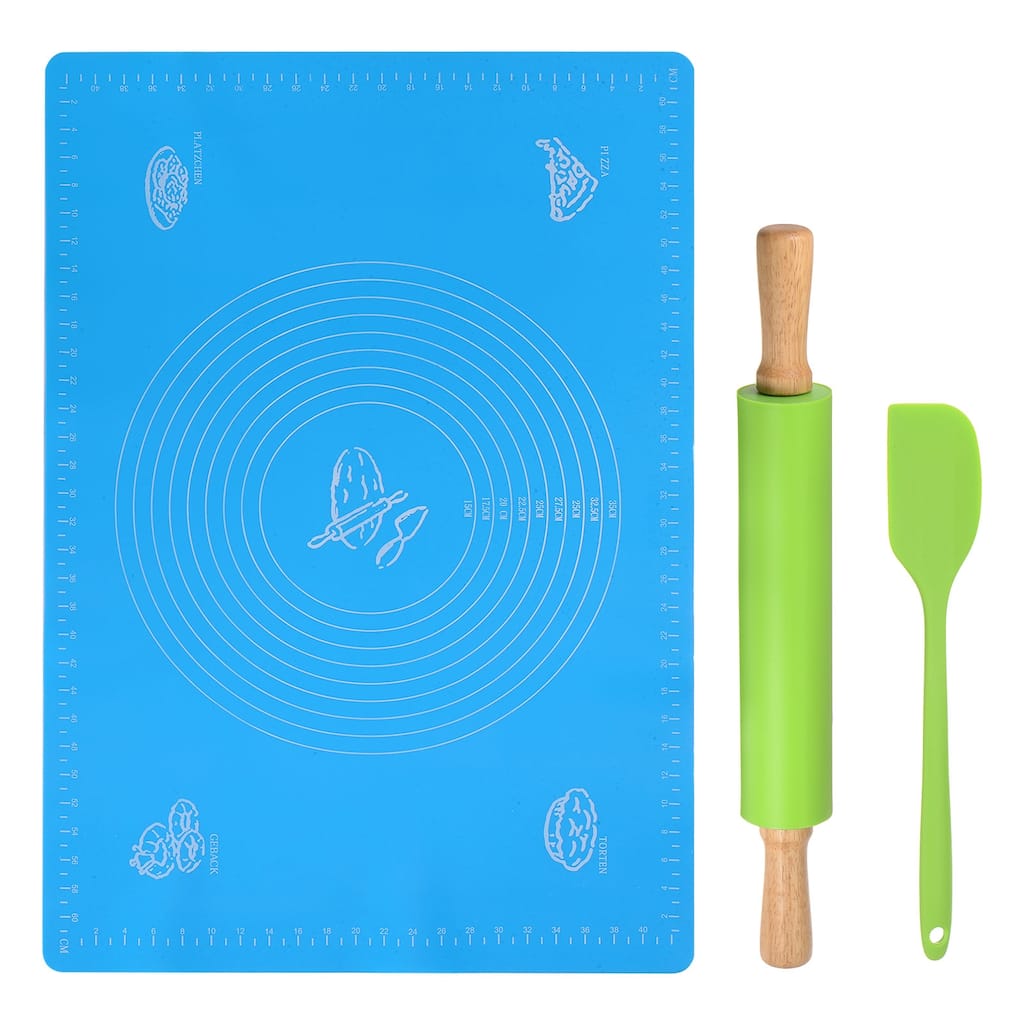 3pcs Silicone Rolling Pins for Baking 43cm x 5.2cm