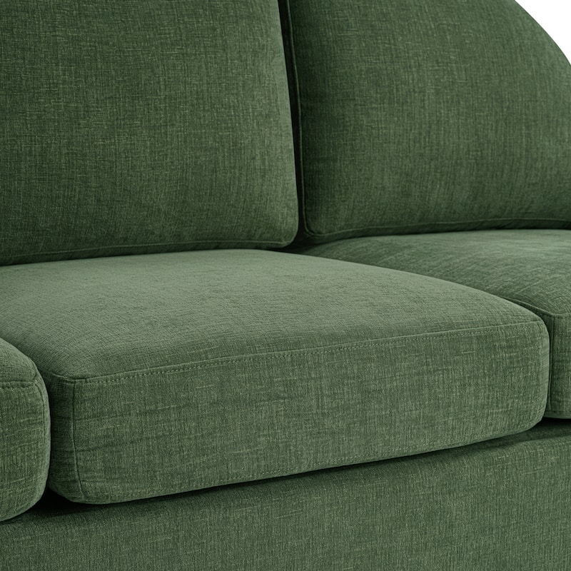 Christopher Knight Home - Dover Modern 84.7" Chenille Upholstered 3-Seater Sofa with Removable Curved Backrest & Cushion