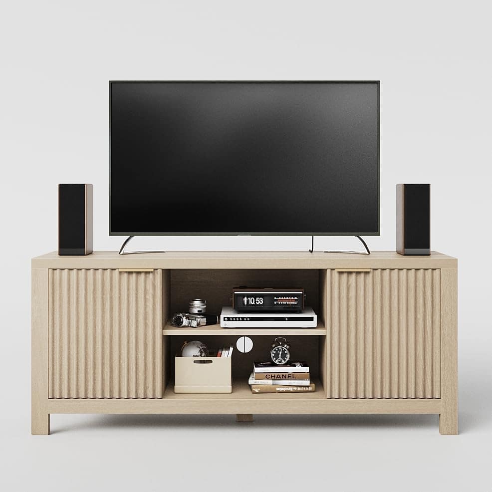 TV Stand for 65 Inch Modern Console Table with Shelves