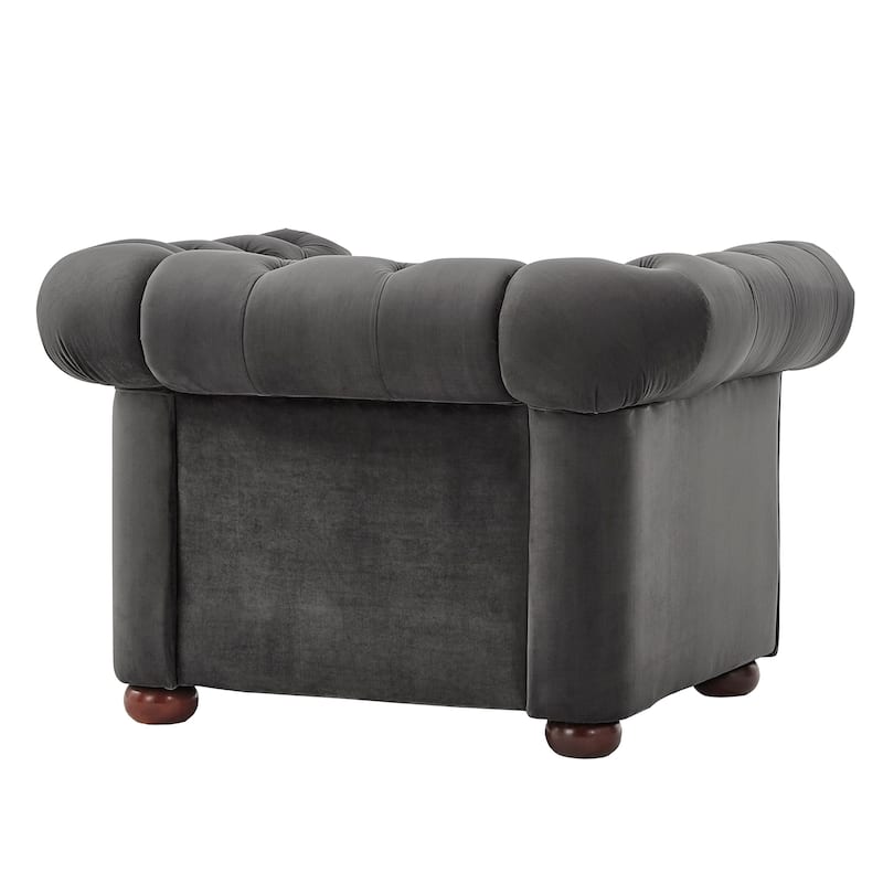 Knightsbridge Tufted Scrolled Chesterfield Chair by iNSPIRE Q Artisan