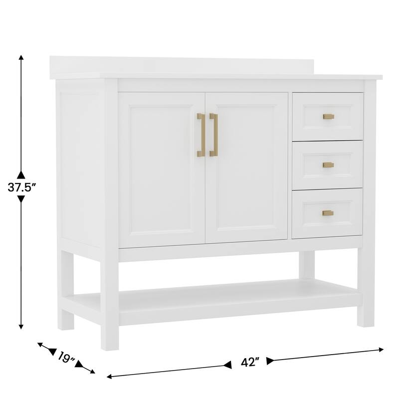 James Allan FFIR85187 42" Free Standing Single Basin Vanity Set with