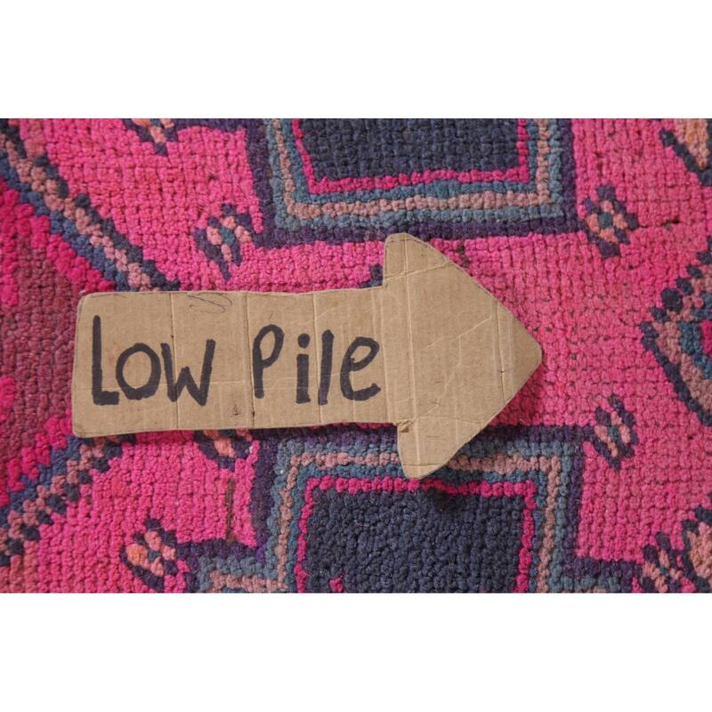 Hand Knotted Oriental 100% Wool Carpet Traditional Tribal Navy Blue & Blues Ardebil Runner Rug - 11' 10'' X 4' 1''