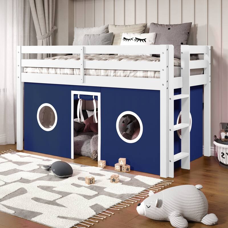 Taylor & Olive Trillium Low Loft Twin Bed with End Ladder