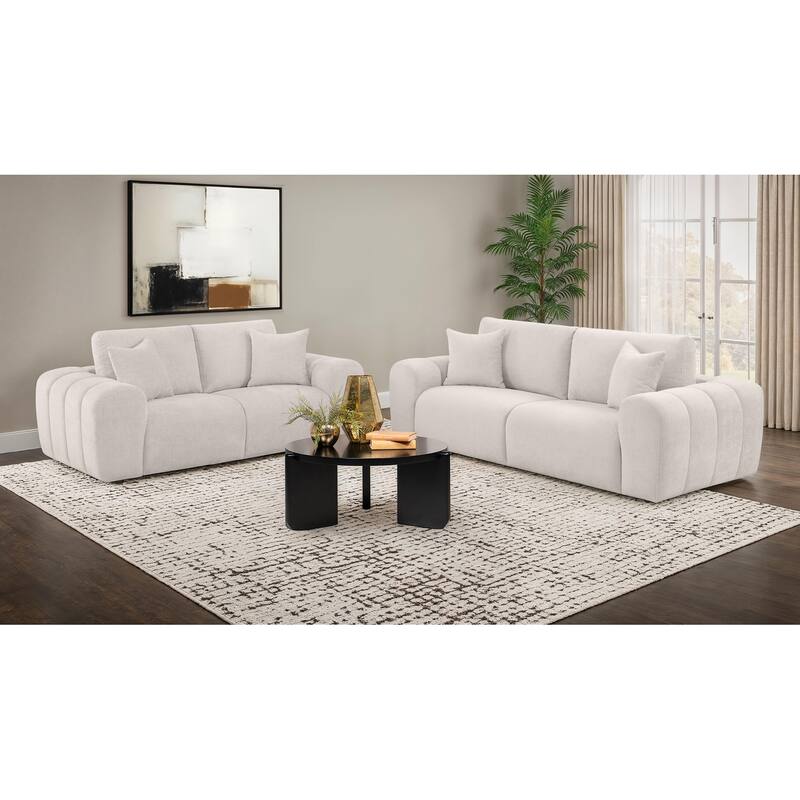 Burnett Chenille Upholstered Sofa Set