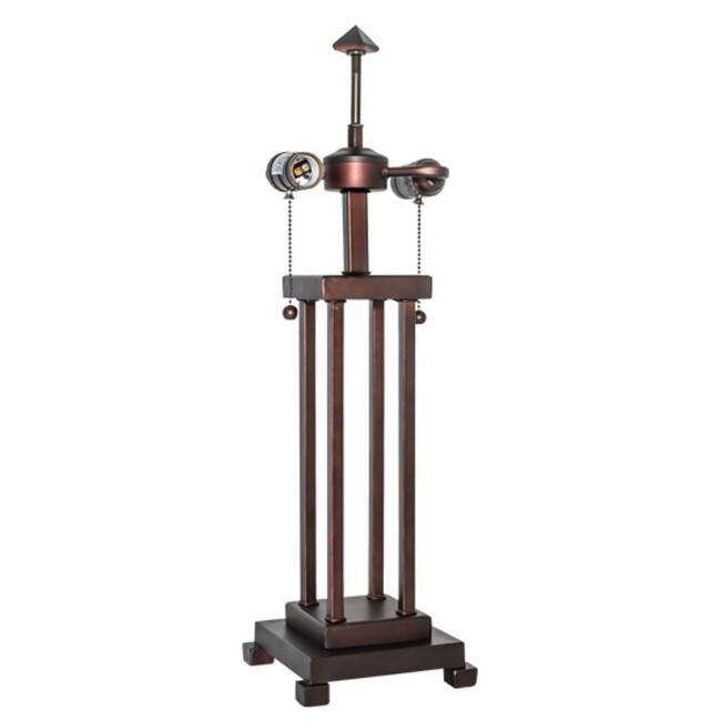 Meyda Tiffany 21617 Column Mission 24" Tall Lamp Base - Mahogany Bronze