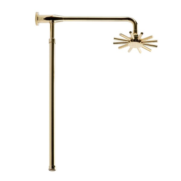 Shop Golden Adjustable Shower Riser & Rainfall Head ...