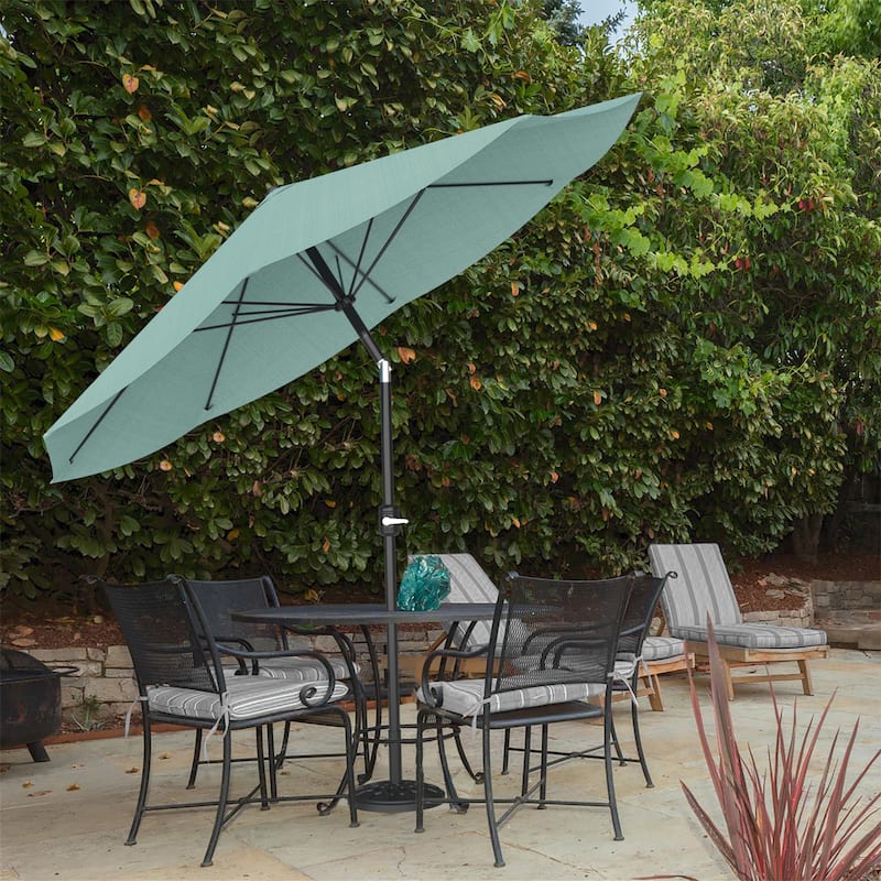 Pure Garden 10 ft Patio Umbrella with Auto Tilt and Hand Crank