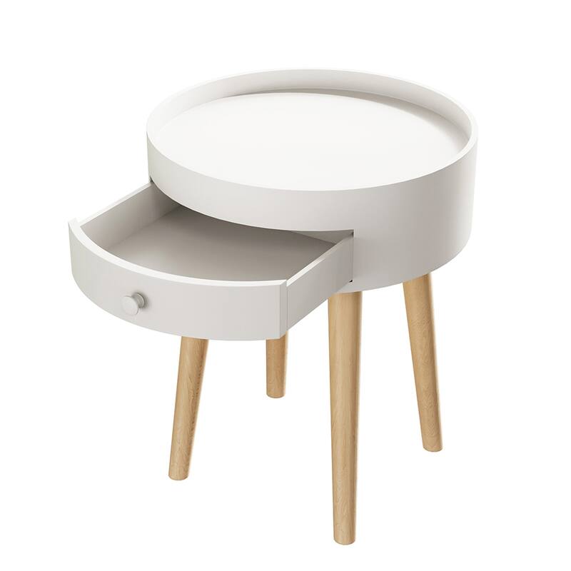 18"H Storage Drawer Bedside Table