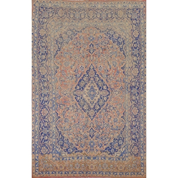 絨毯　mashad carpet Mashad Vintage Persian Area Rug Hand-Knotted Wool Carpet - 6