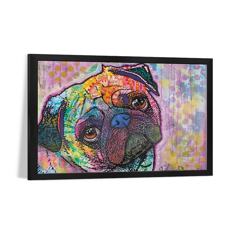 Pug Love Premium Framed Poster by Dean Russo