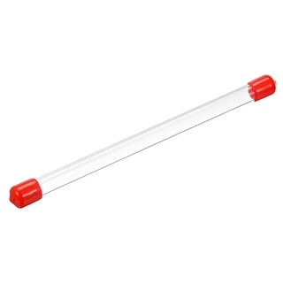 Clear Rigid Tube Plastic Tubing with Red Cap 9mmx10mm/0.35