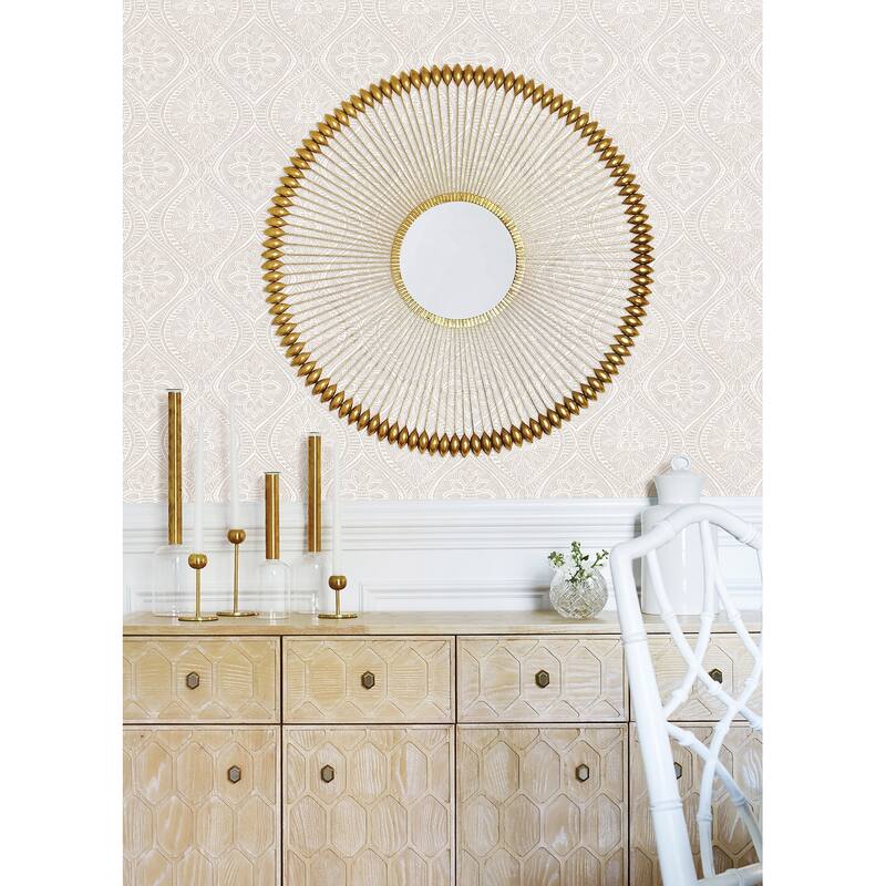 A-Street Prints Scout Lavender Floral Ogee Wallpaper