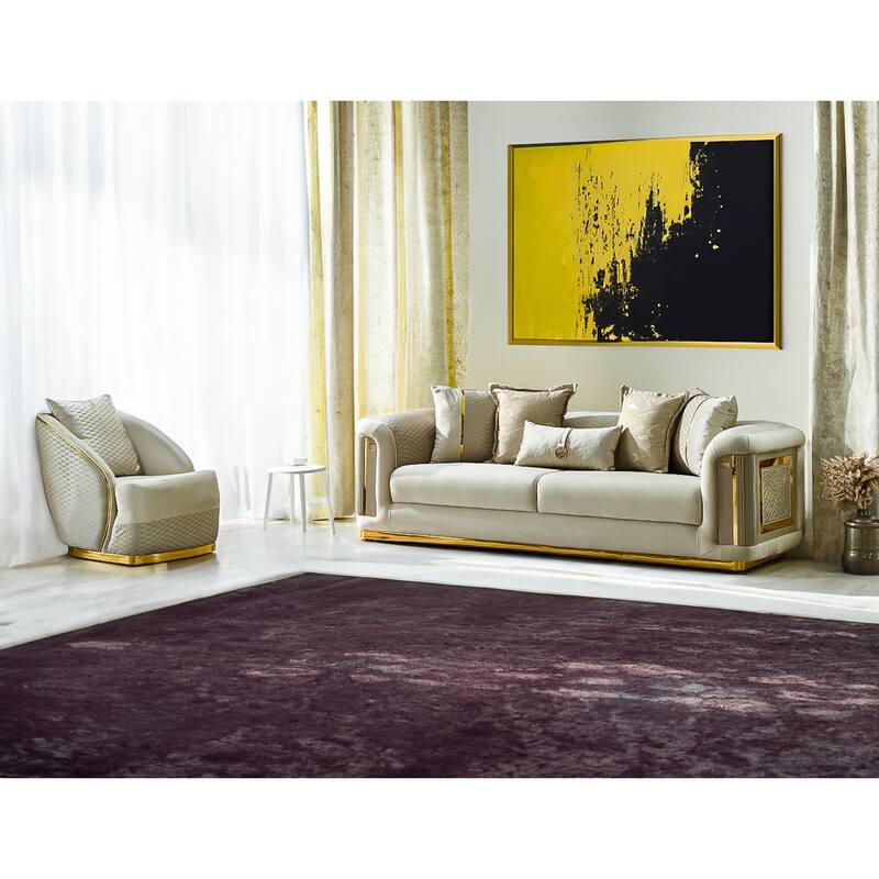 Evelance Modern Upholstered 93'' Velvet Pillow Back