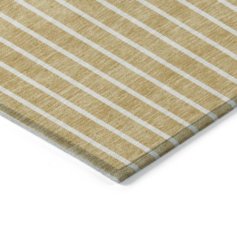 HomeRoots Striped Transitional Rectangle Outdoor Rug