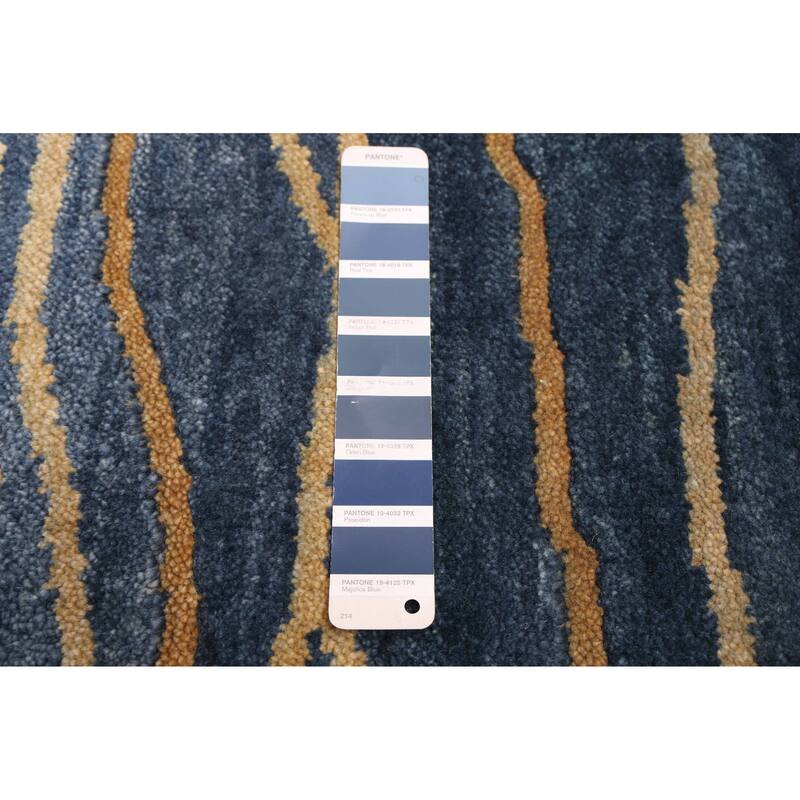 ECARPETGALLERY Hand-knotted Peshawar Ziegler Navy Wool Rug - 5'2 x 7'3