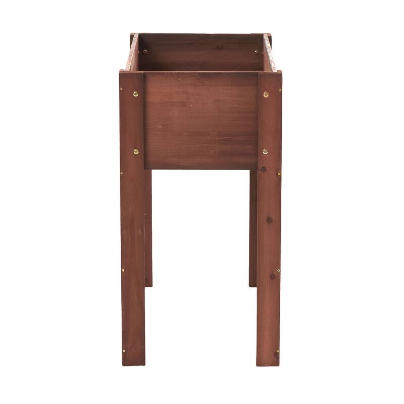 Natural Elevated Planter Box for Outdoor Use with Eco-Friendly Finish