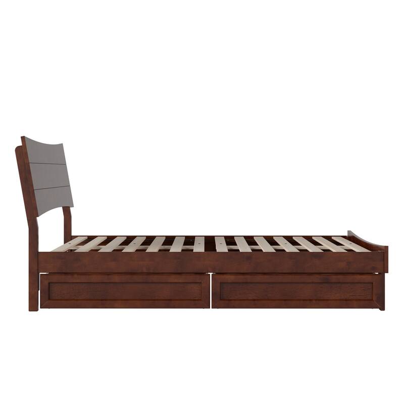 Phoenix Wood Platform Bed with Storage Drawers