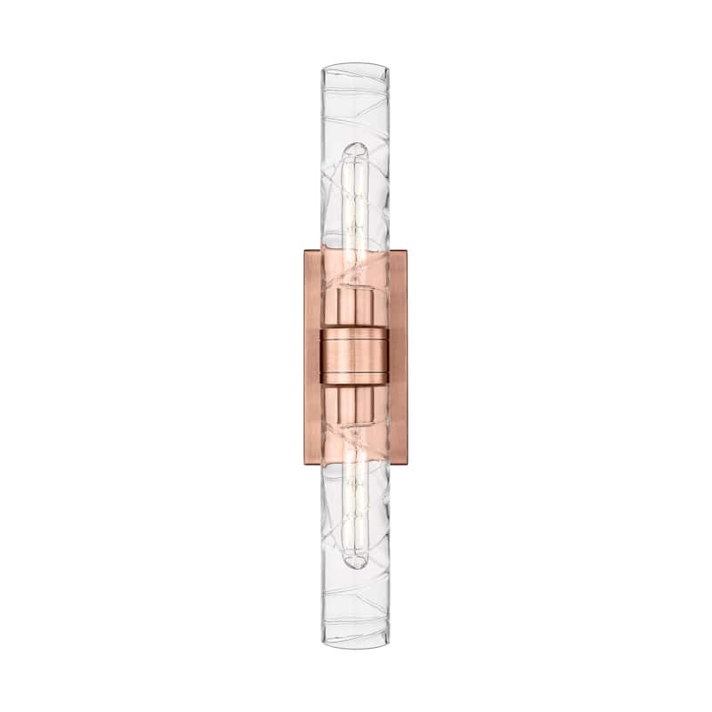 Innovations Lighting 617-2W-3-24 Ballston Urban Vanity Ballston Urban - Antique Copper / Deco Swirl