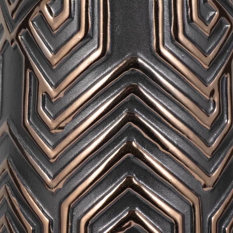 Clay Geometric Contemporary Decorative Vase