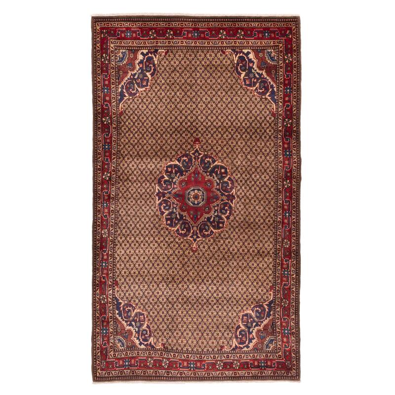 ECARPETGALLERY Hand-knotted Anatolian Vintage Brown Wool Rug - 5'0 x 9'1
