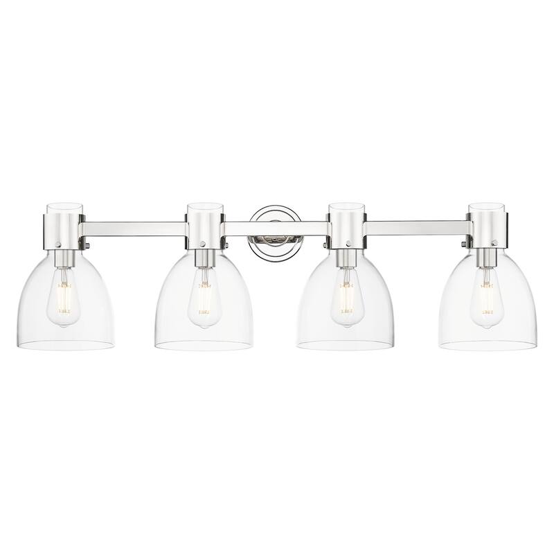 Innovations Lighting 464-4W-G464D-7CL Lawton Bell 4 Light 34" Wide - Polished Nickel