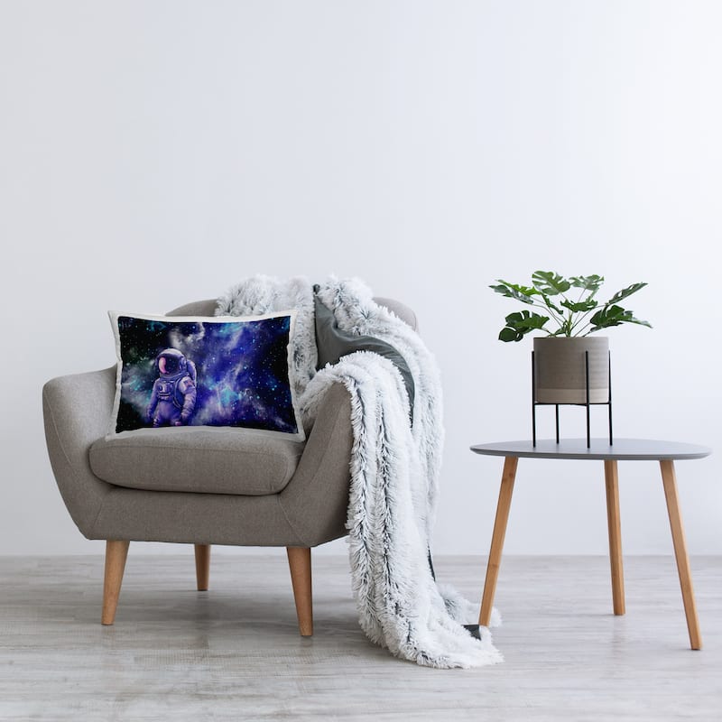 Stupell Astronaut Lost in Space Decorative Printed Throw Pillow Design by Jesse Keith