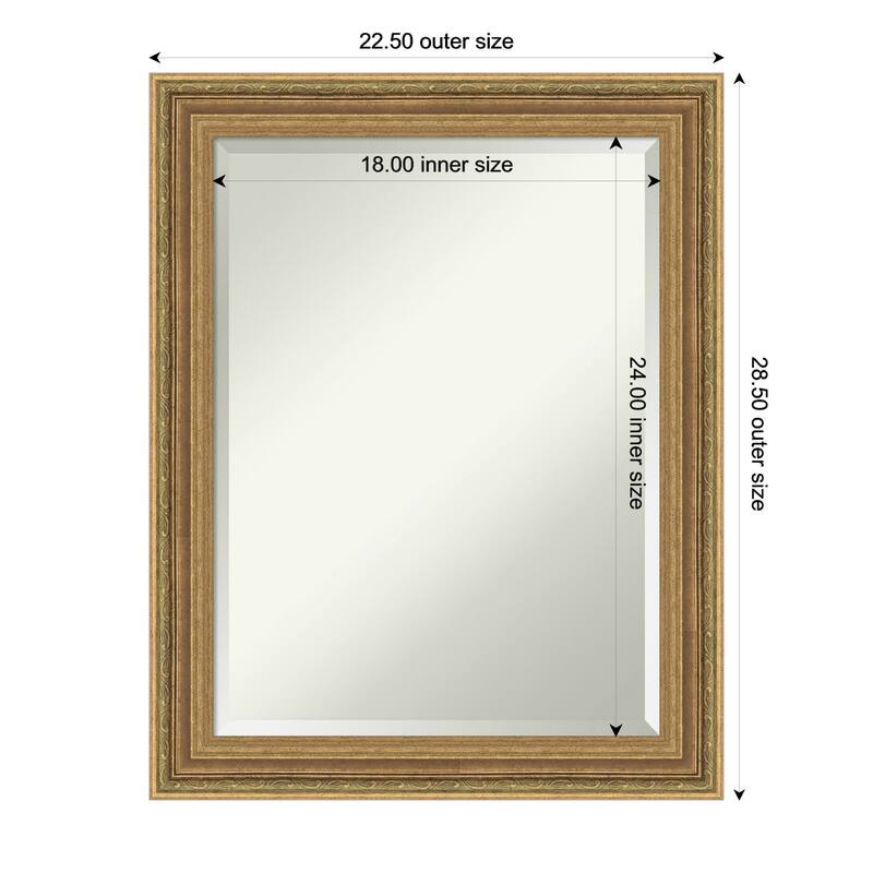 Elliot Gold Beveled Framed Wall Mirror - Elliot Gold - 23 x 29 in