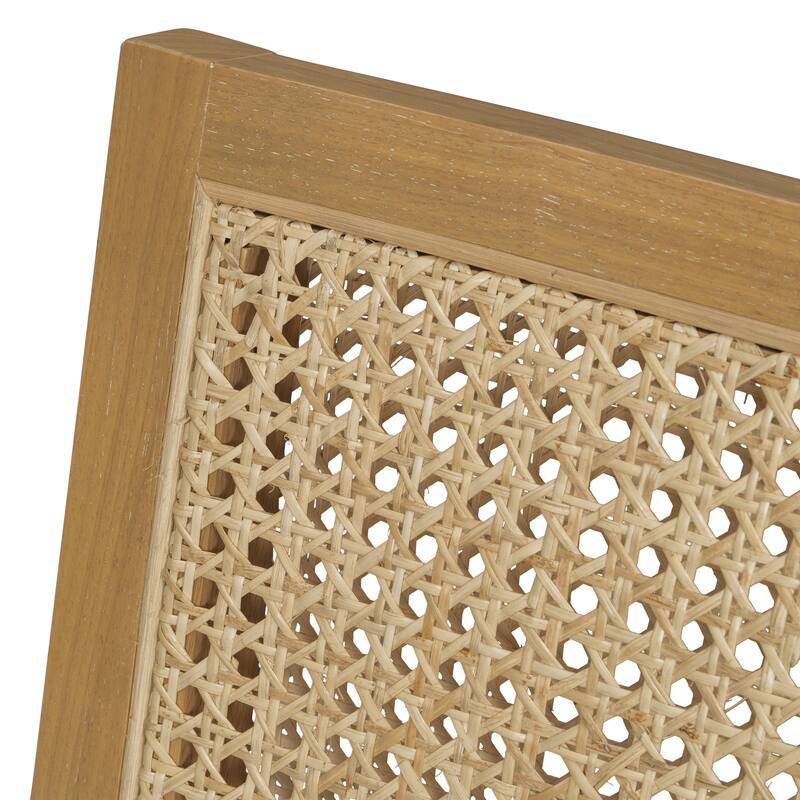 Christopher Knight Home - Set of 2 Coastal Rattan Upholstered Dining Chair with Solid Rubber Wood Frame