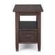 preview thumbnail 36 of 62, WYNDENHALL Norfolk SOLID WOOD 14 inch Wide Rectangle Transitional Narrow Side Table - 14 Inches wide