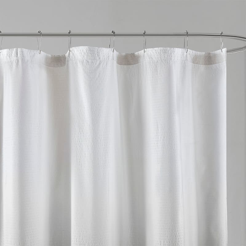 Ombre Printed Seersucker Shower Curtain