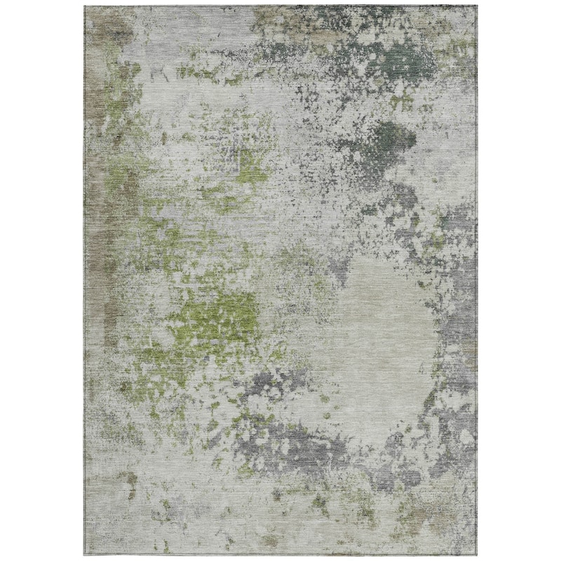 HomeRoots Abstract Transitional Rectangle Outdoor Rug