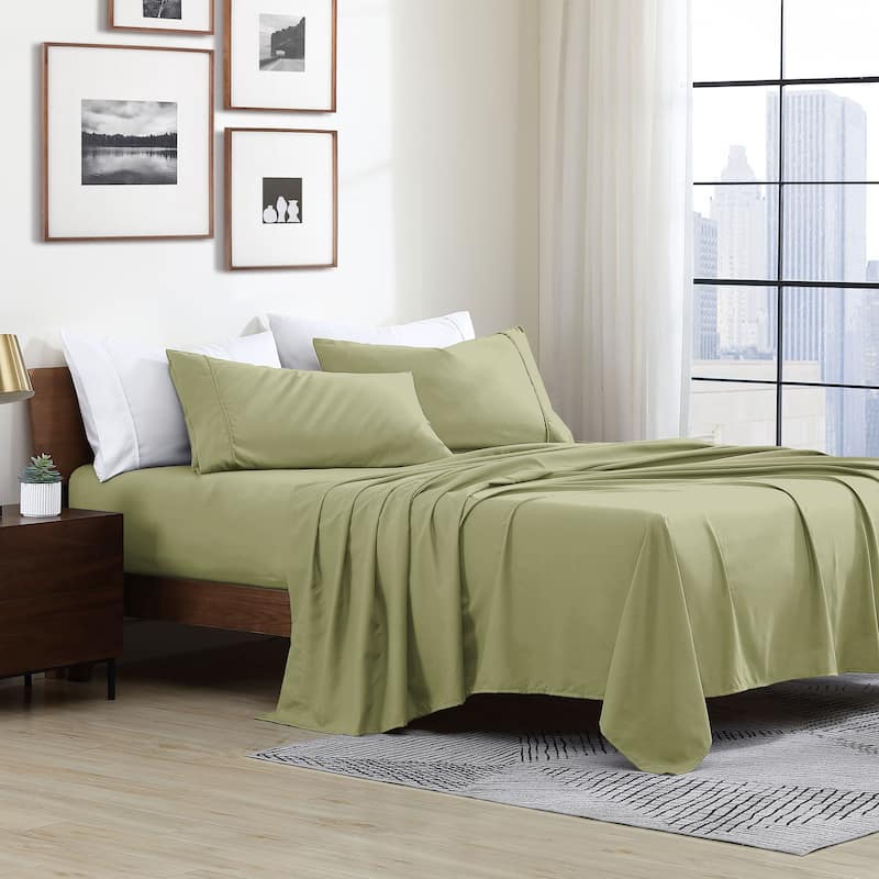 Swift Home Double Brushed Ultra Soft Microfiber Sheets 4-Piece Sheet Set Bedding Set - Assorted Colors