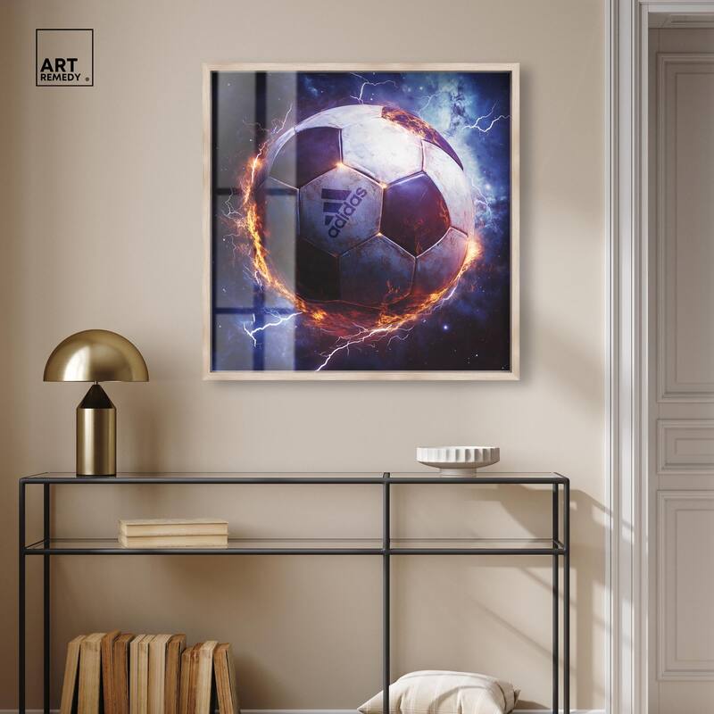 Electrify Soccer Ball Shadowbox by Art Remedy