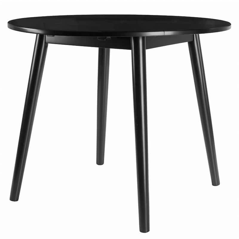 Black Round Drop Leaf Dining Table