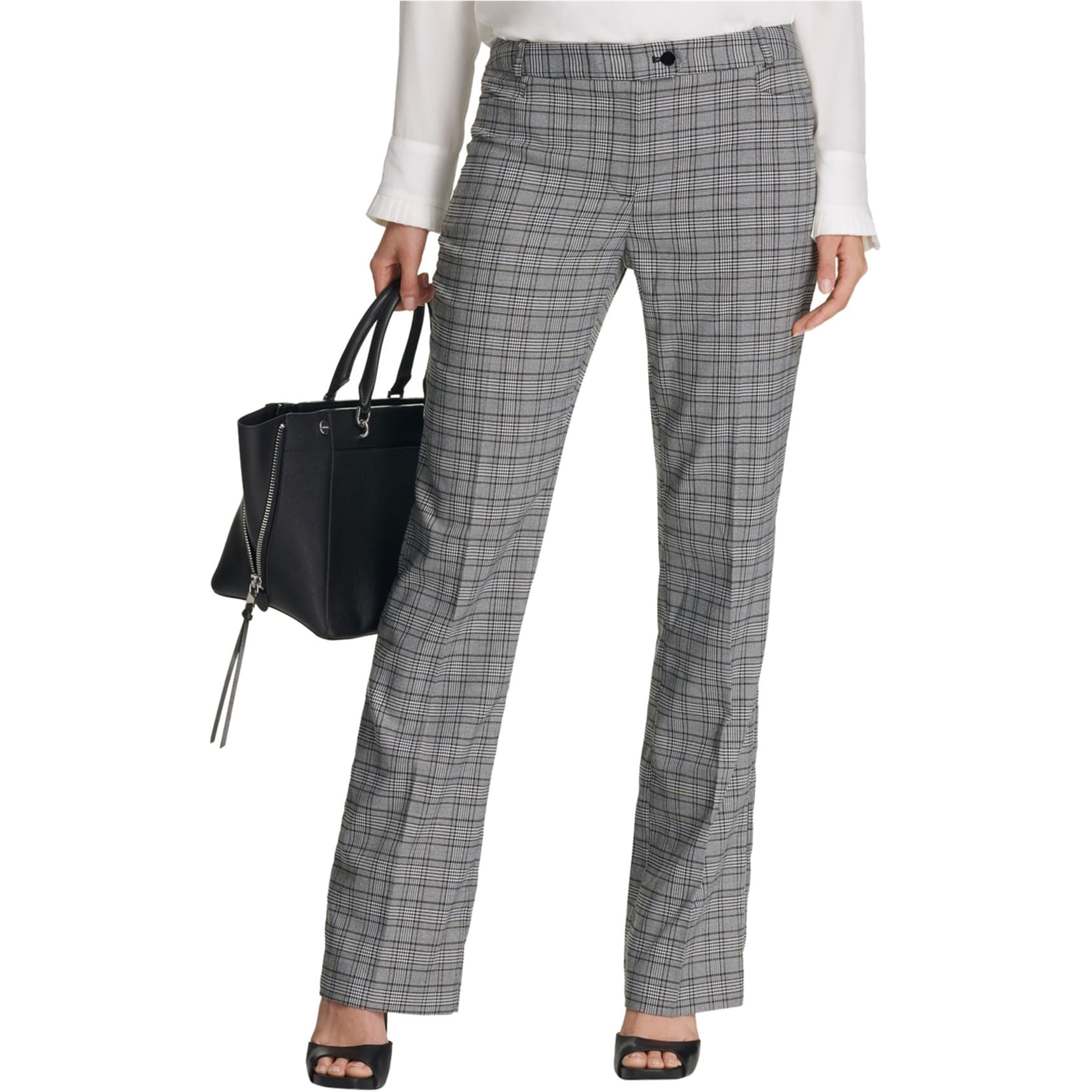 grey checkered dress pants